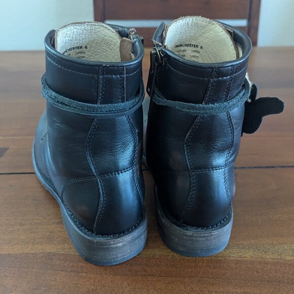 Freebird by Steven Manchester Goodyear Welted Distressed Leather Boots Black 8 - Picture 8 of 14